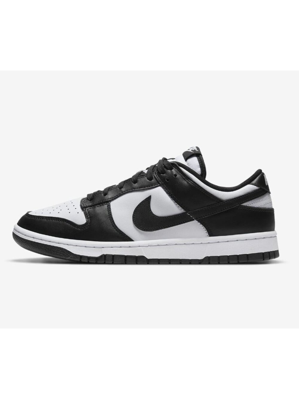 Nike Mens Size 10 Dunk Low Retro DD1391-100 Throwback Sneakers Black White‎ S5